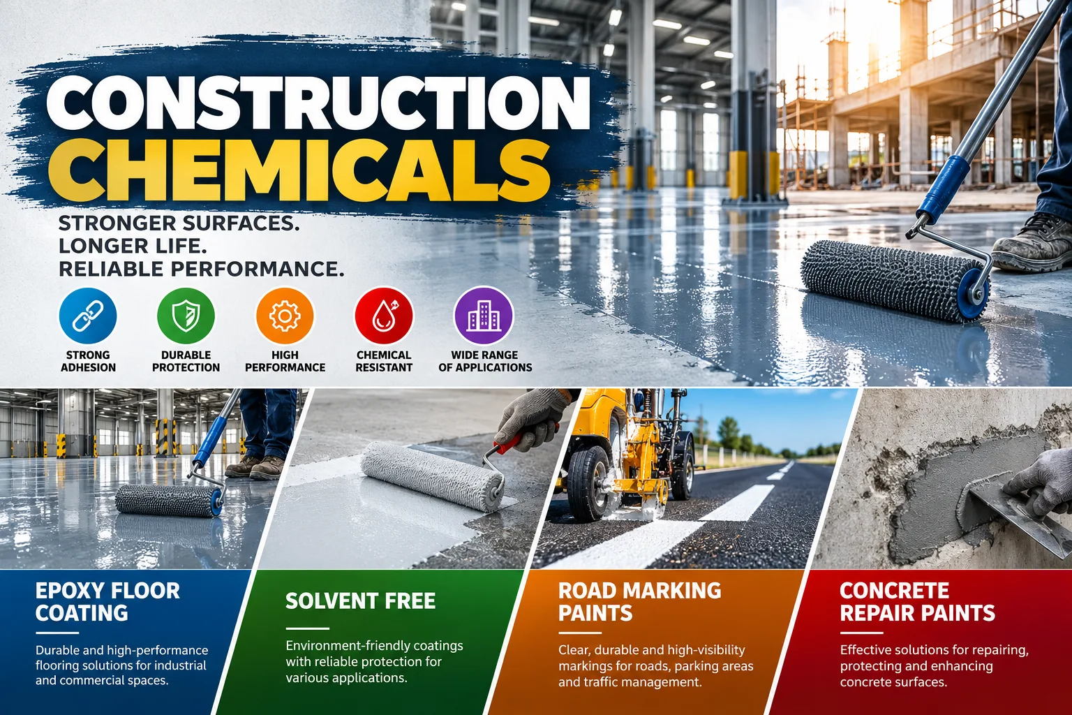 Construction Chemicals: Complete Guide to Protective & Repair Solutions