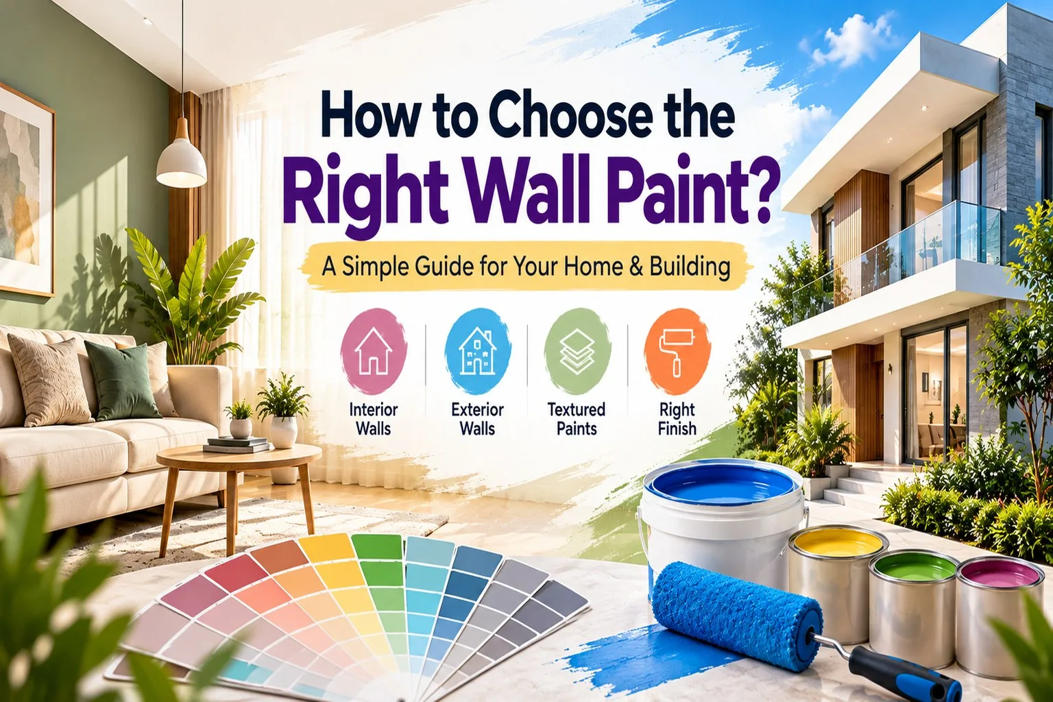 How to Choose the Right Wall Paint? A Simple Guide for Your Home & Building