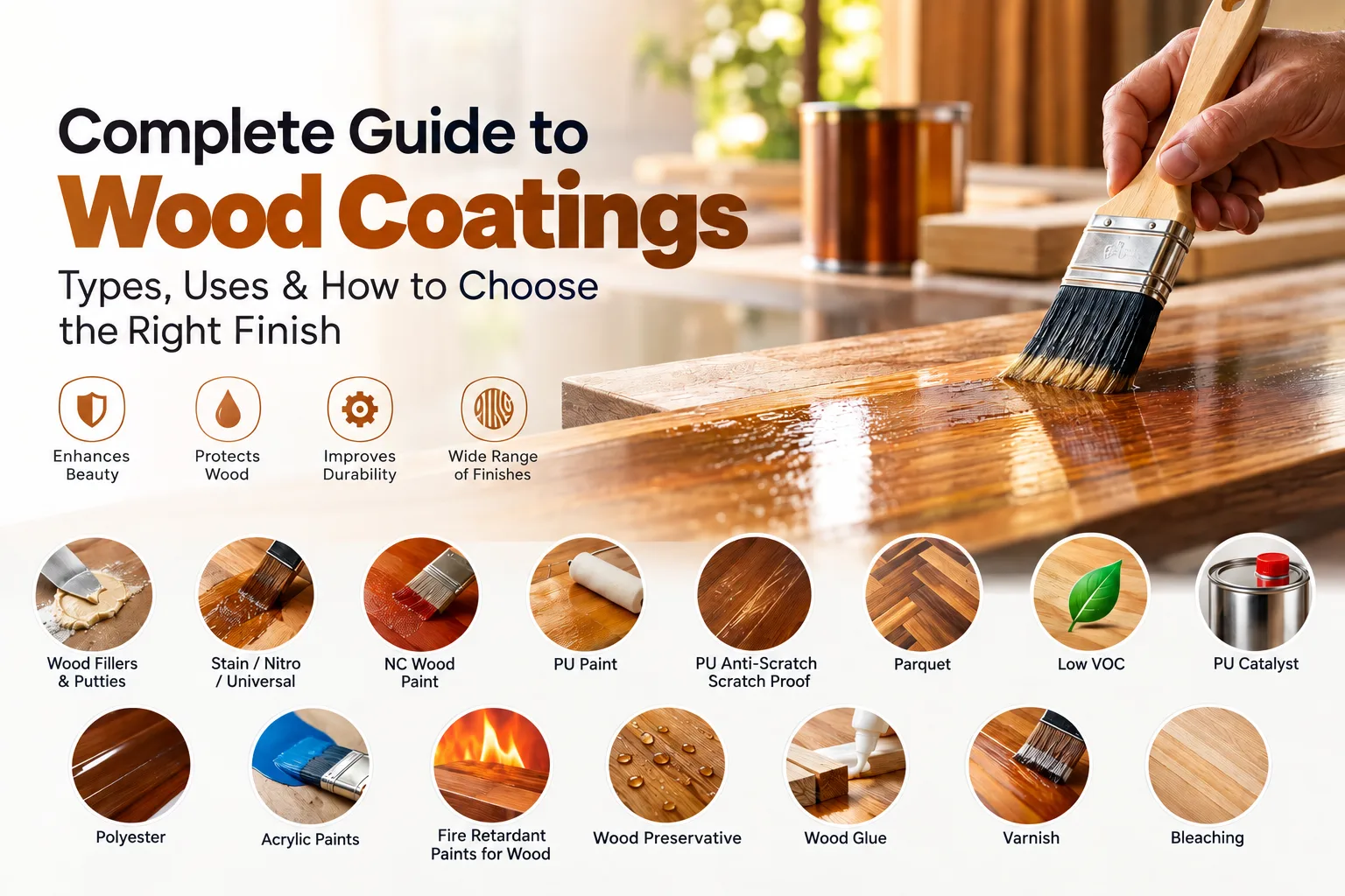 Complete Guide to Wood Coatings: Types, Uses & How to Choose the Right Finish